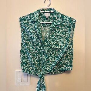 Topshop button up sleeveless top